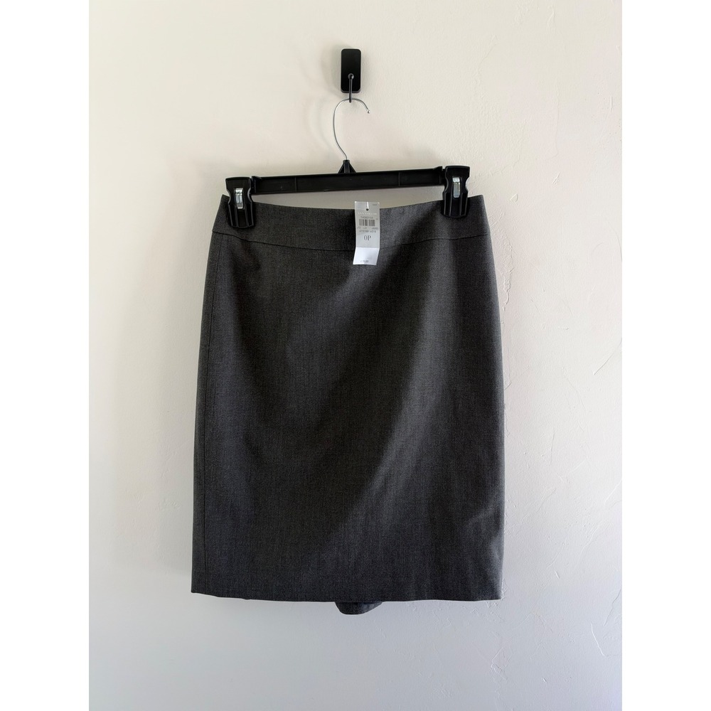 Ann Taylor Petite Grey Pencil Skirt NWT Size 0P Professional Workwear 14583155